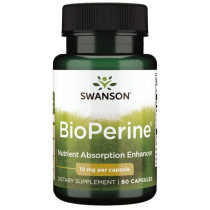 Extract de Piper Negru BioPerine 10 mg, 60 capsule Swanson